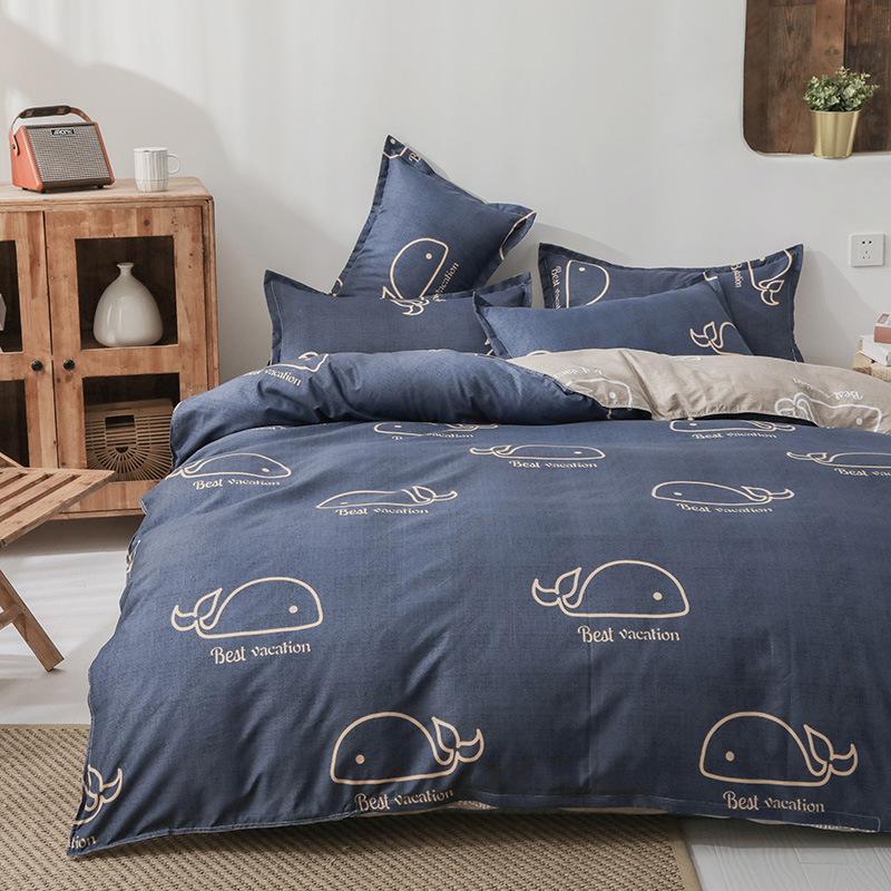 Домашний текстиль Grinding Комплект из четырех предметов, простыня пододеяльник, односпальный комплект постельного белья из трех предметов для общежития