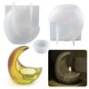 DIY Crystal Epoxy Resin Silicone Mold Half-moon Candlestick Ornament Mold Candle Holder Decoration Resin Molds ZH