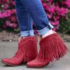 Ботильоны на толстом каблуке с рукавами-кисточками Короткие ботинки Ботинки Женские ботинки