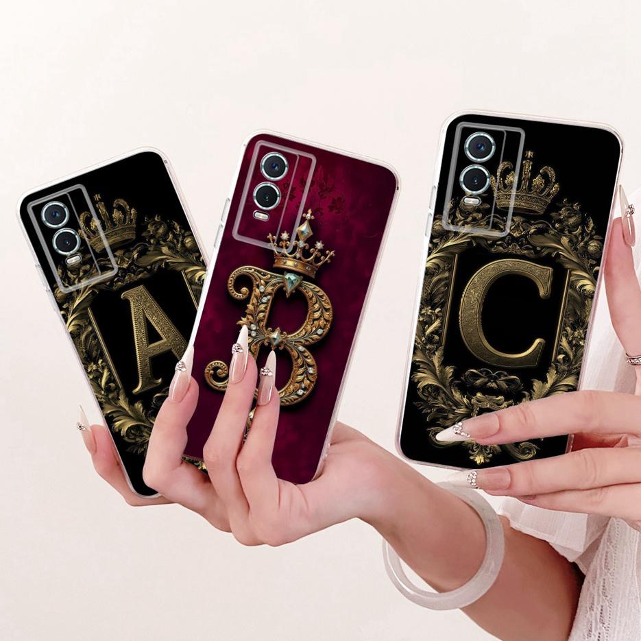 Чехол для Vivo Y74s V2009A Милая Корона Буквы Чехол Мягкий Силиконовый Чехол для Телефона Для Vivo Y76 5G V2124 Y 76 VivoY76 s Y76s Funda Сумки