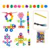48/100/160PCS Multicolor Montessori Threading Beads Toy Building Blocks Geometry Shape DIY Beaded Game Bracelet Toy Plastic