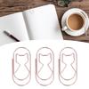 4 Box Cute Cat Paper Clip Fun Shaped Plated   Paper Clamp Book  Clips Wire Book  for File Classification