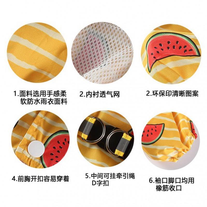 Reflective Strip Dog Raincoat With Hood Leash Hole Full-Body Waterproof Pet Coat Small To Large Dogs