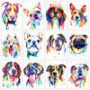 Full Square Round Diamond Painting Kit Dog Colorful Home Decor Diamond Mosaic Animal Handmade Wall Art