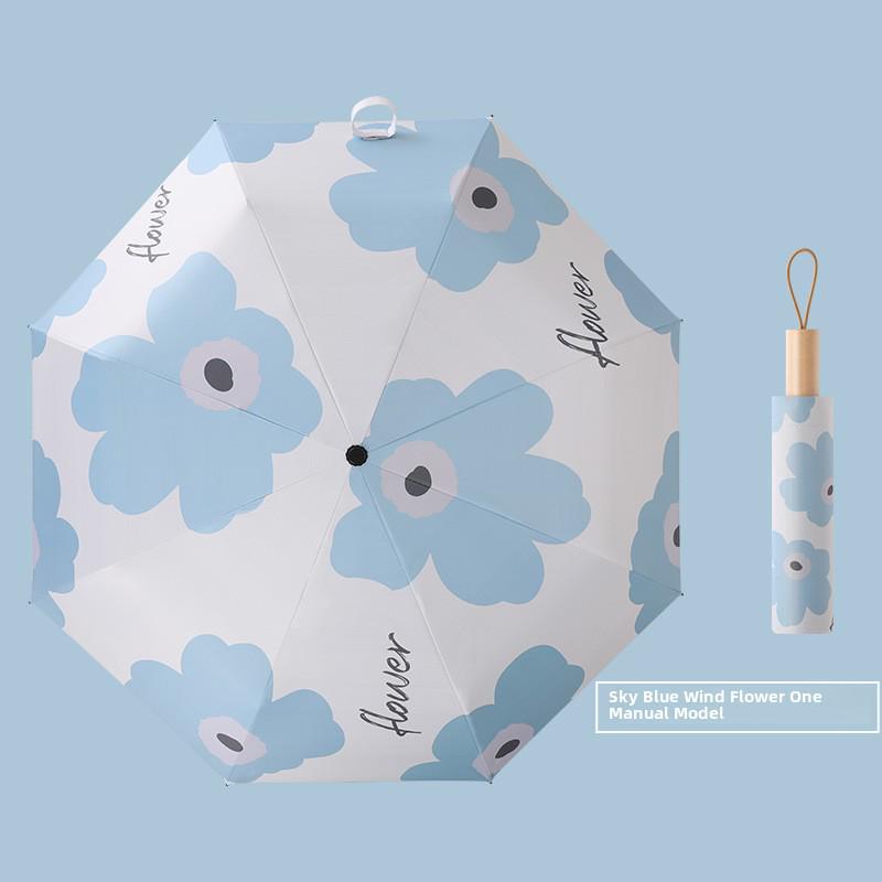 Компактный автоматический зонт от солнца и дождя с защитой от ультрафиолета