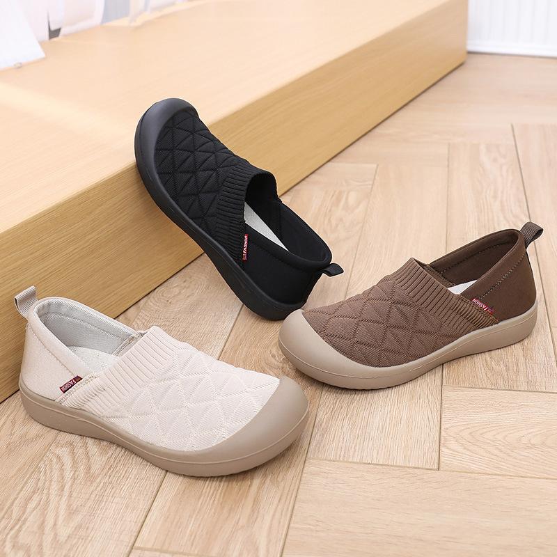 Новая женская одинарная обувь весна и осень нескользящая мягкая подошва на одной педали ленивая обувь плоская подошва легкая обувь Doudou повседневная дышащая женская обувь