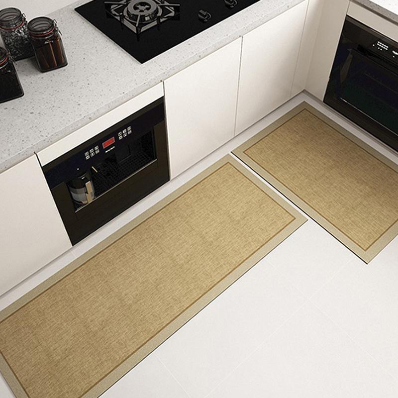 Carpet for Kitchen Anti-slip Oil-proof Floor Mat Pvc Leather Waterproof Special Rug Long Strip Solid Color Foot Mats Alfombrar