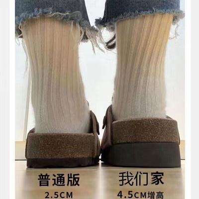 Женские тапочки-мешки на толстой подошве, весна 2025, новые универсальные полутапочки с пряжкой на ремне, одинарные туфли Ins Tide