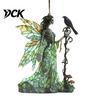 Window Hanging Decorations Stained Glass Style Skeleton Fairy Suncatcher, Acrylic Decorative Ornament with Butterfly Wings Ornaments for Living