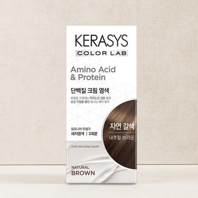 Окрашивание протеиновым кремом Kerasys (Натуральный коричневый)