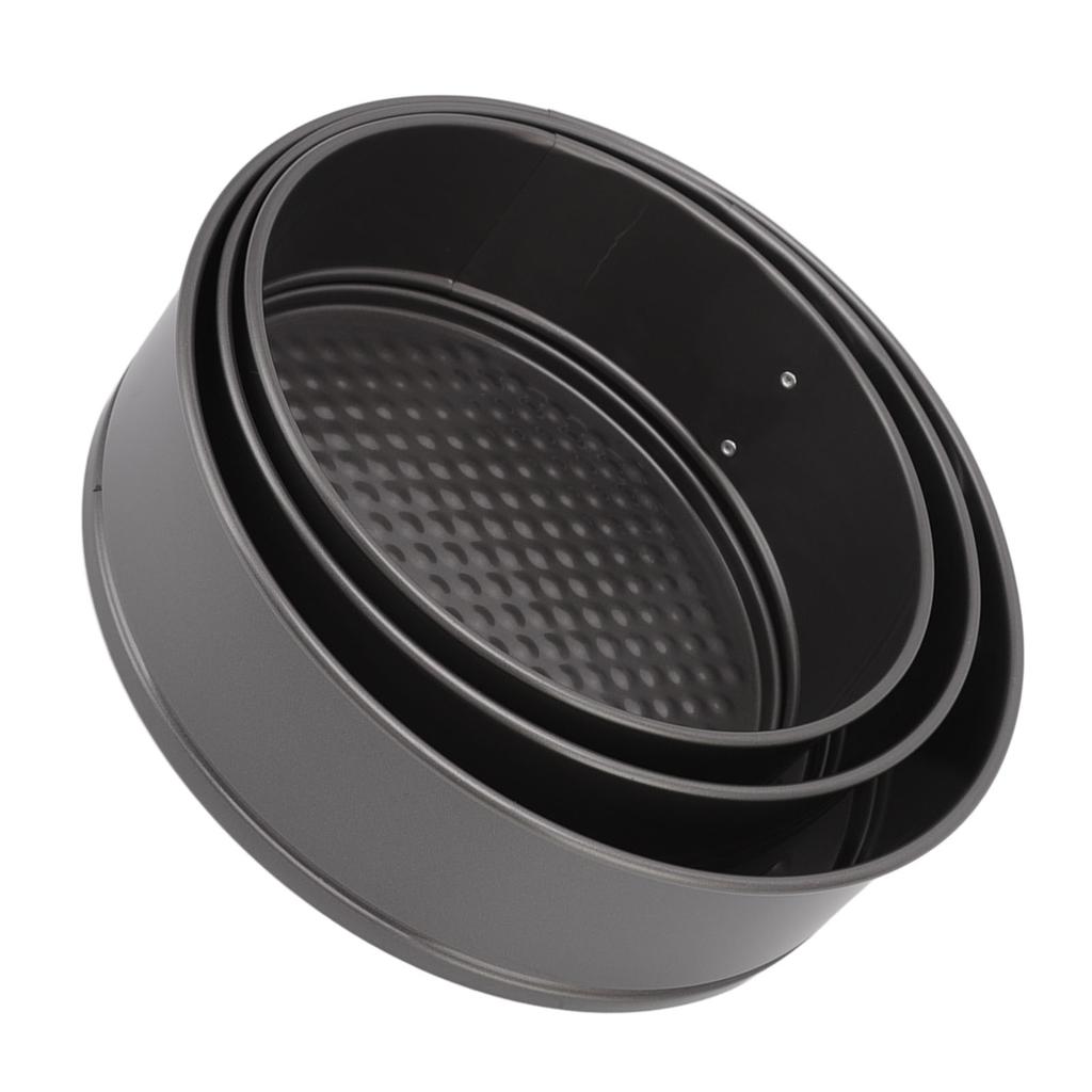 3Pcs Cake Pan Set Prevent Sticking Round Springform Pan with Removable Bottom Baking Tool for