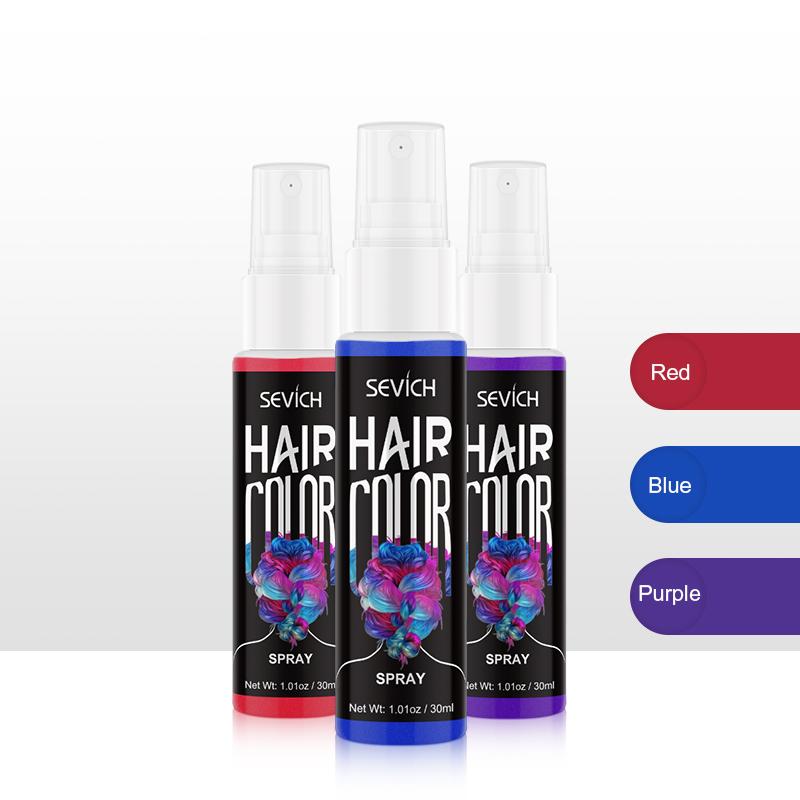 SEVICH 3 бутылки/компл. спрей для краски для волос, мгновенная краска для волос, средство для укладки волос, 30 мл, временная краска для волос, цвет, модный косметический макияж