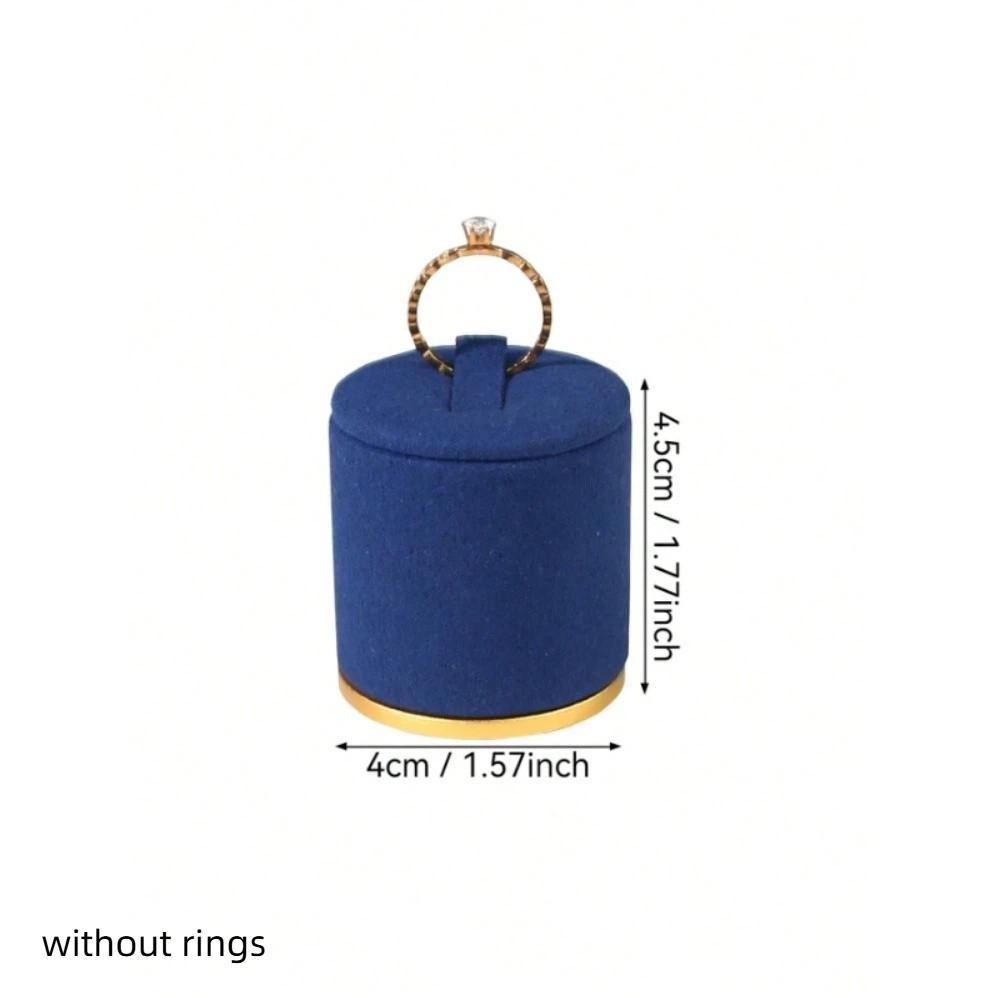 New ultra-fiber Ring Display Stand Jewelry Storage Metal Base Jewelry Tower High and Low Desktop Rings Display Rack