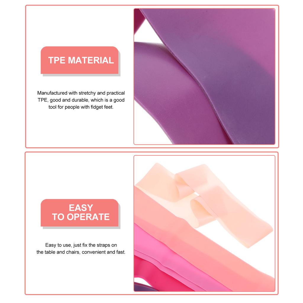 5 Pcs Leg Elastic Band Bands for Classroom Bouncy Classrooms Chair Kids with Fidgety Feet Elasticity