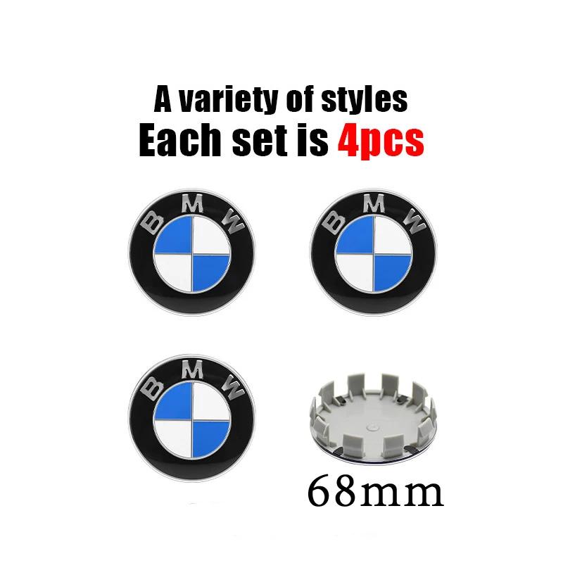 4pcs 68mm 56mm Wheel Center Cover Wheel Hub Center Integrated Cover Logo For BMW E36 E46 E90 E60 E39 F30 F20 X5 E70 E53 G30 E91