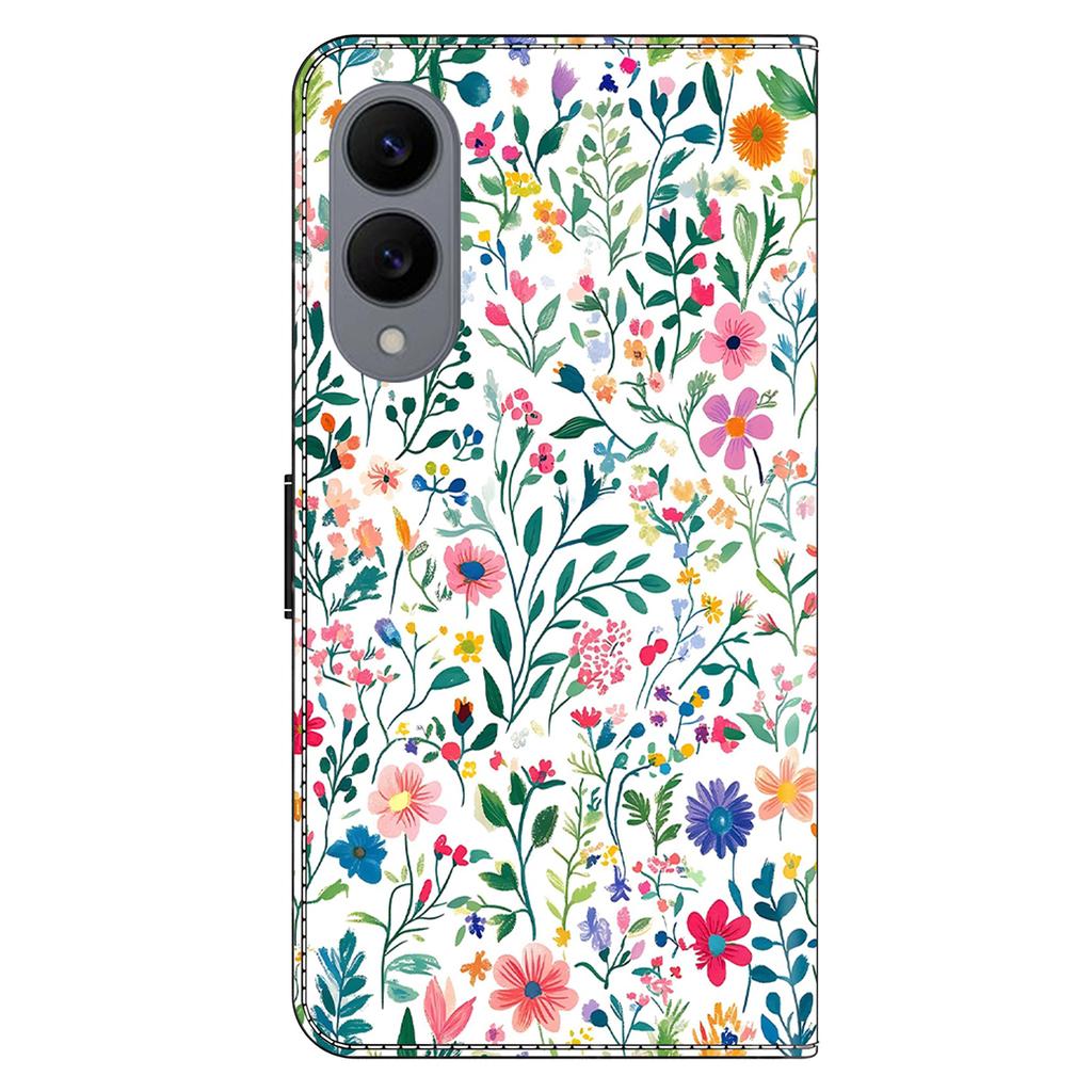 Для Samsung Galaxy S25 Edge Чехол-кошелек с подставкой с печатным рисунком из ПУ кожи откидной чехол для телефона
