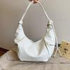 Pu Commuter Single Shoulder Women's Bag Maillard Style Retro Soft Surface Dumpling Bag Spring New Fashion Pleated Armpit Bag