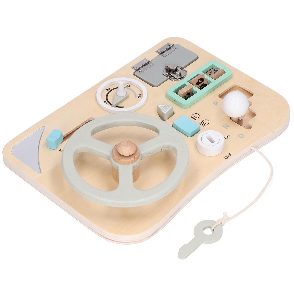 Монтессори-руль, игрушка для имитации вождения, цветная деревянная игрушка, раннее развитие