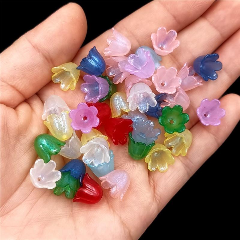 Главная Товары для вечеринок Ландыши DIY Ювелирные изделия Аксессуары Ожерелье для браслета AB/Solid 20 шт. Цветочные держатели Изготовление свободных бусин из акрила