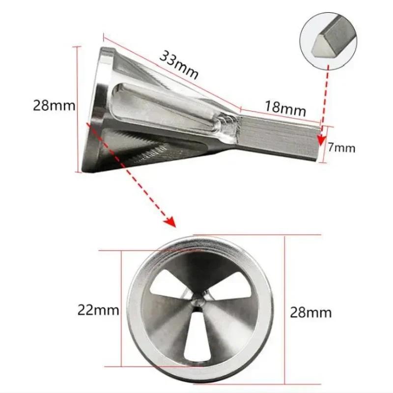1/2 шт. Инструменты для снятия заусенцев с шин, нержавеющая сталь, инструмент для снятия внешней фаски, сверло для удаления заусенцев, серебряный инструмент для ремонта мотоцикла и автомобиля