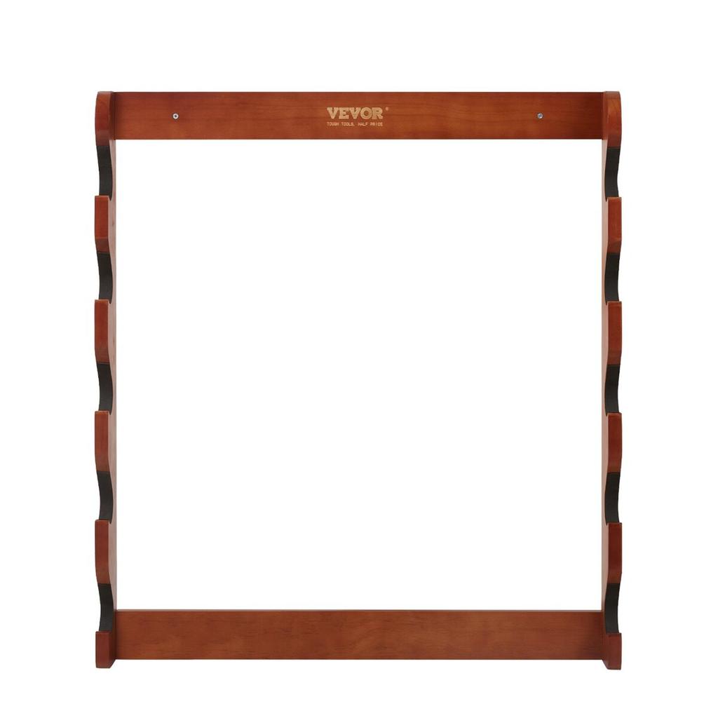 Gun Rack 5-Slot Wood Gun Rack Wall Mount Gun Display Rack holds 5 Rifles