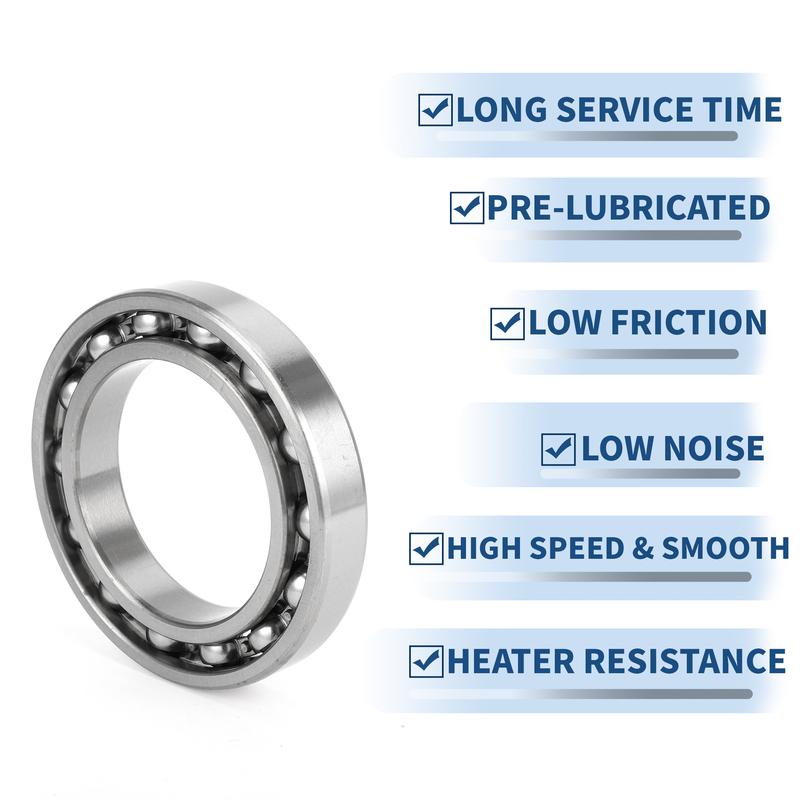 Motoforti 6017 & Deep Groove Ball Bearings P5 85x130x22mm Lubricated Bearings Open Type Silver Tone Scooter Skateboard Wheel