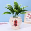 Ceramic Money Tree Succulent Vase: Peace & Joy Decorative Flower Pot for Home & Office.