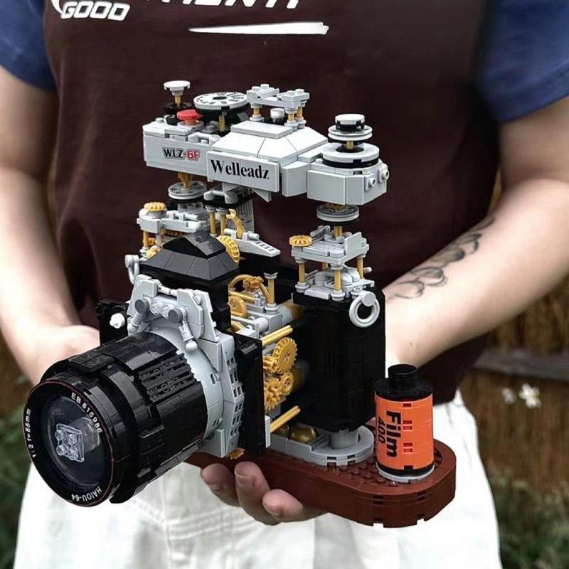 Город Hasselblad 503cx Цифровая зеркальная камера Ретро Двухобъективный зеркальный фотоаппарат Модель Строительные блоки DIY Кирпичи Игрушки Для Детей Подарки