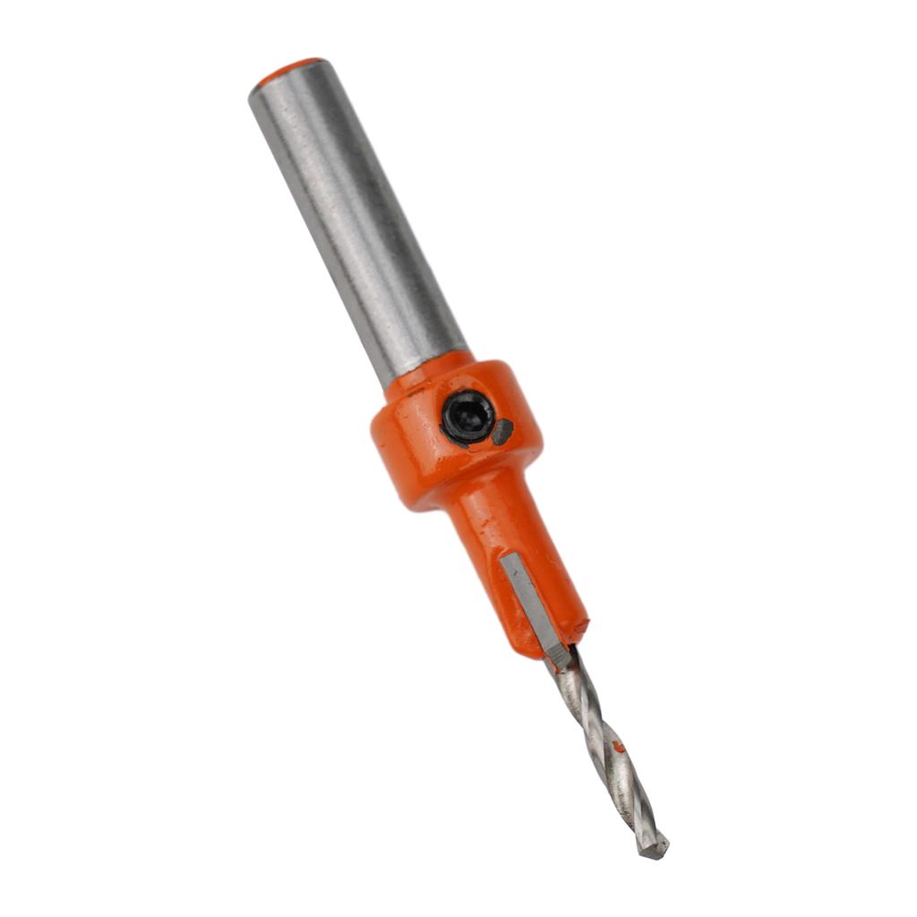 Сверло-зенковка с круглым хвостовиком для деревообработки, ограничитель, самонарезающий винт, коническое сверло-зенковка с круглым хвостовиком, ограничитель