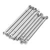 8PCS Metal Full Car Tie Rod Tie Lever Link Pull Rod for MN86 Series Model Upgrade RC CarSilver