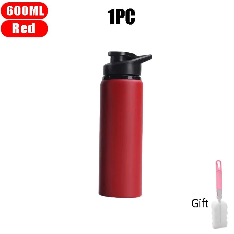 Large 600ml Stainless Steel Sports Bottle Leak Proof Design Bike Cycling Camping Outdoor Travel Water Flask Durable