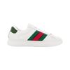 Gucci ACE Кожаные низкие кеды для скейтборда Мужские Белые 791394 AADMG 9053