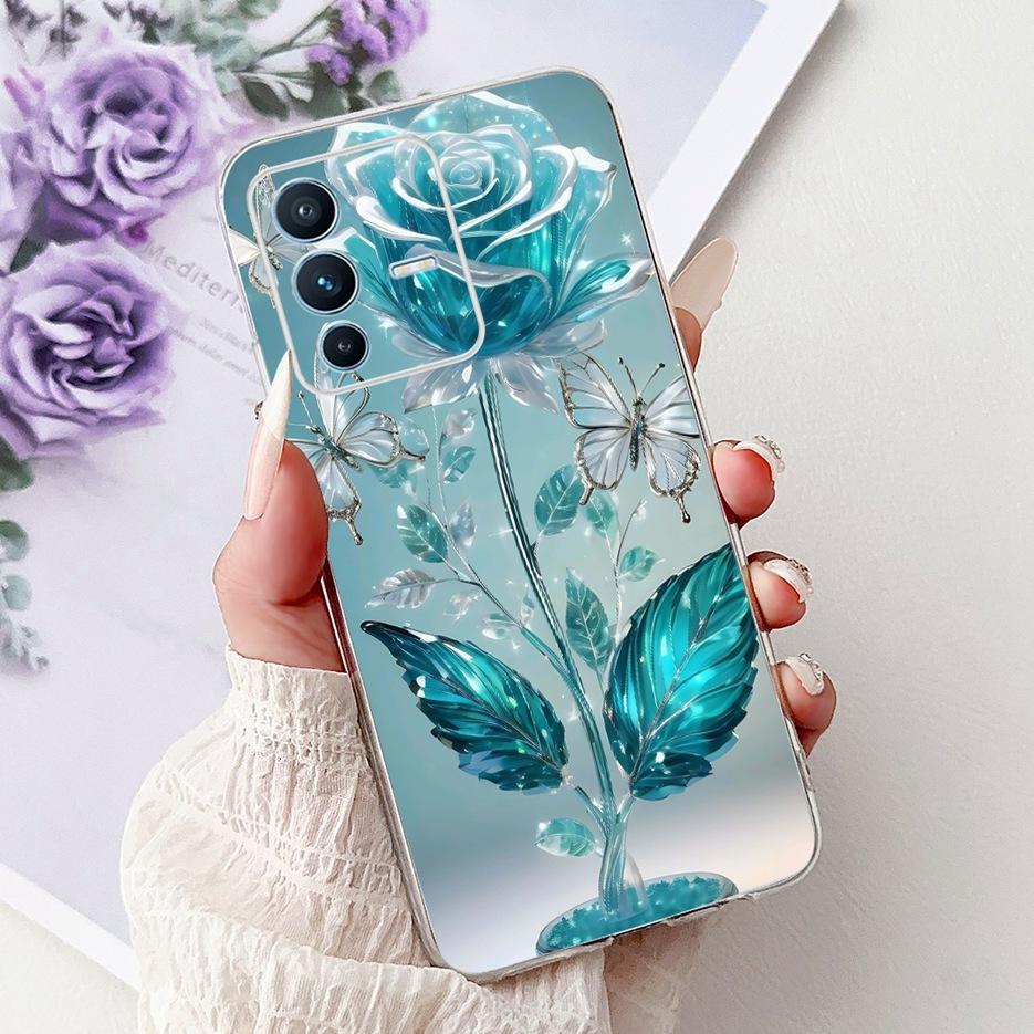 Чехол для Vivo V23 Pro V2132 Милый Чехол с Рисунком Сердечек Любви Мягкий Тонкий Чехол для Телефона Для Vivo V23e V 23 Pro VivoV23 5G Задняя Крышка Сумки