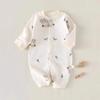 Baby Rompers Purified Cotton Newborn Clothes Cartoon Boys Girls Bodysuits Long Sleeves Ventilation Four Seasons Rompers Pajamas