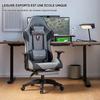 Chaise Gaming - FOXSPORT - Trône des ténèbres - Ergonomique - Repose-pieds rétractable - Accoudoirs 3D