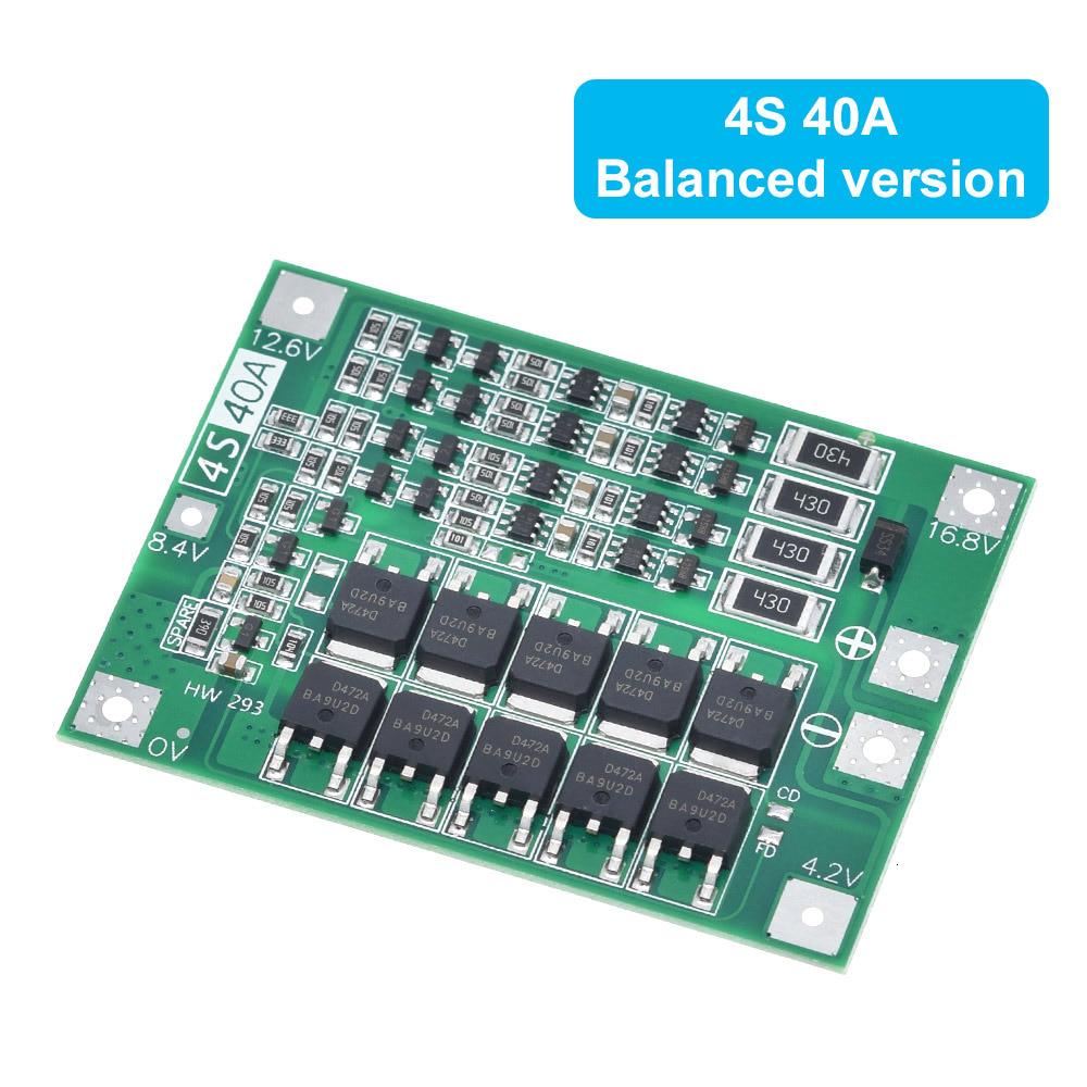 3S / 4S 40A 60A литий-ионная литиевая батарея зарядное устройство плата защиты 18650 BMS для дрели 11,1 в 12,6 в / 14,8 в 16,8 в усиление / баланс