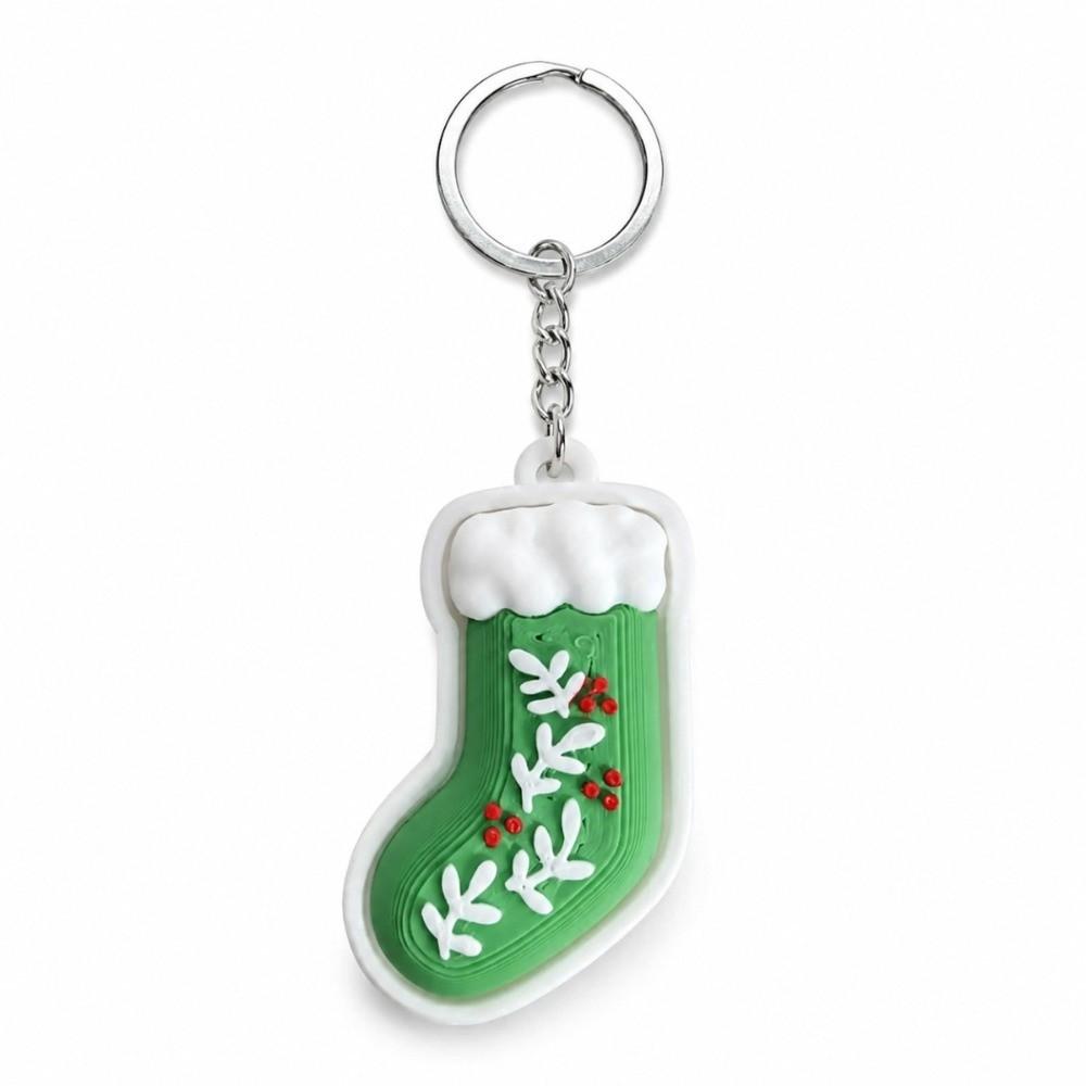 Christmas Tree Special Shape Keycap Pendant Christmas Stocking Press Button Toy Car Pendant