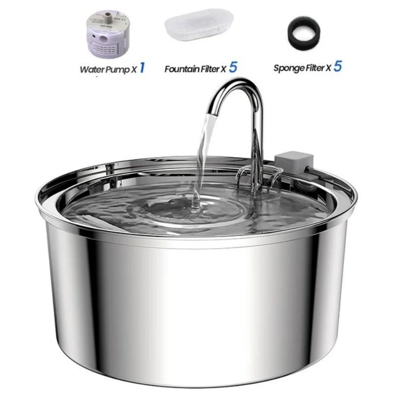 3.2 л Автоматическая поилка для кошек, Питомец, Умный индукционный дозатор воды, USB, Нержавеющая сталь, Принадлежности для питья воды для домашних животных, Устройство