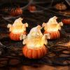 Halloween Party Supplies Pumpkin Light, LED Lighted Ghost Skull Lantern, Spooky Safe Flameless Candles Tabletop Decorative Lamp for Home Indoor