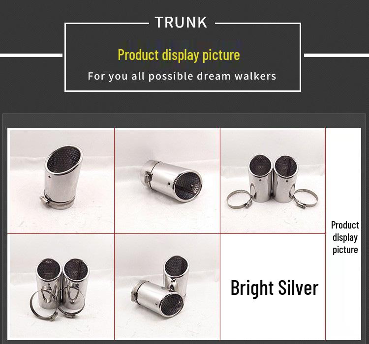 Volkswagen CC Magotan Нержавеющая сталь Серебристый Накладка на выхлопную трубу