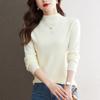 Soft and Glutinous Knitted Base Shirt for Women's Spring New Sweater with Half Turtleneck Long-sleeved Knitted Sweater