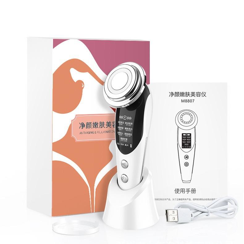 Введение Beauty Instrument с EMS-ионами для лица, Цветной световой Beauty Instrument, Инструмент для ухода за кожей, Микротоки, Красный свет, Омоложение