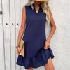 Women's European & American Sleeveless Ruffle A-line Tank Dress - 2025 Spring/Summer Collection