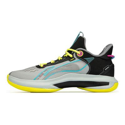 Кроссовки для баскетбола Li Ning Comfortable Shock Absorbing Non-Slip Durable Low Top для мужчин Серый Черный ABPR069-6