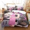 Tokoyami Towa Kawaii Cartoon Graphic Bedding Include 1 Duvet Cover + 2 Pillowcases Comfort Bedroom Decoration