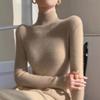 Super Good-looking Turtleneck Sweater with Coat, Tight New Slim-fitting Stand-up Neck Knitted Bottoming Shirt for Women In Autumn and Winter