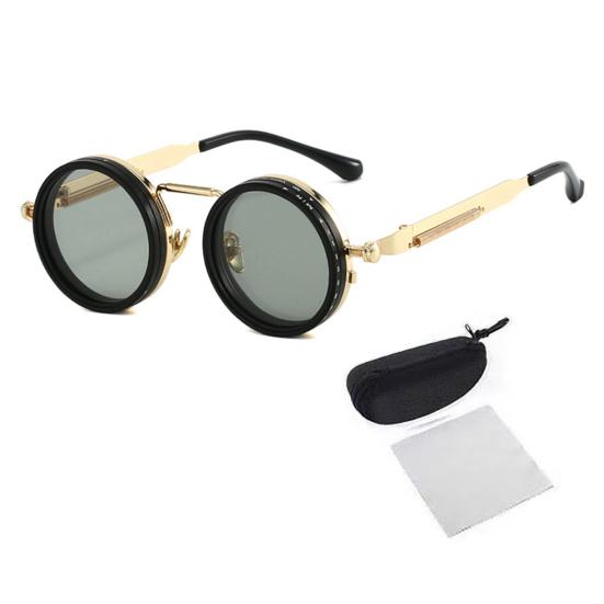 Регулируемые поляризационные унисекс солнцезащитные очки с линзами с ND-фильтром, защита глаз, фотохромная круглая оправа, солнцезащитные очки для вождения на открытом воздухе