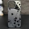 Красочный серебристый чехол для телефона с игральными картами, совместимый с Apple 15, матовый 13/15 11 Pro Max, креативная обложка