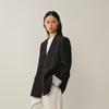 LESS Women's Collarless Longline Blazer