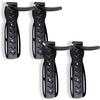 Support Mural Pour Vélo - Schramm - 4 Vélos - Acier Robuste - Couleur Noir - 25,5x7,5x14,5 Cm